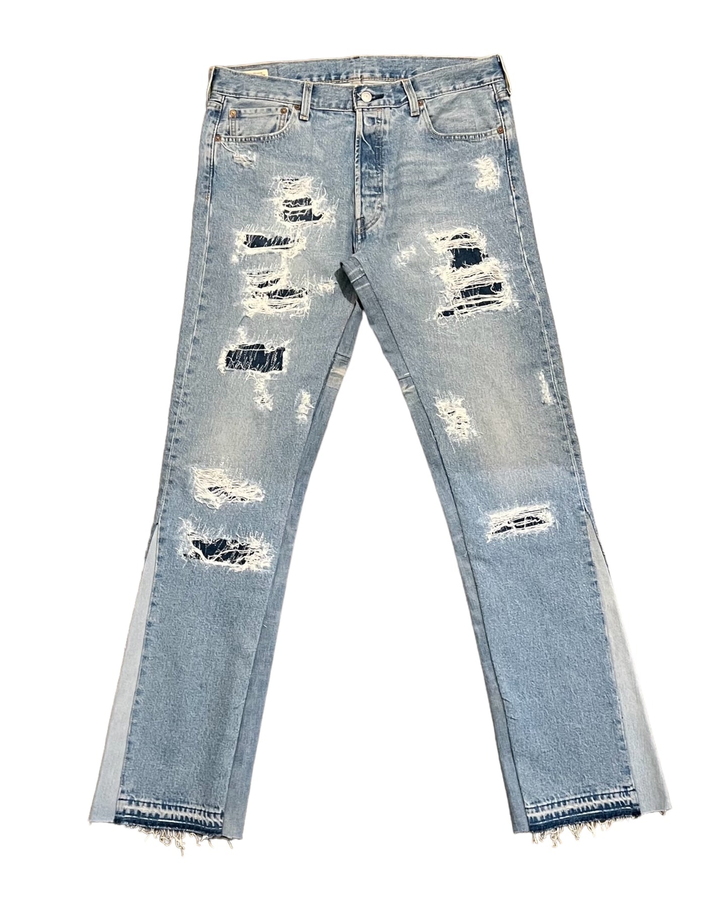 Levis 5XXs - Distressed Blue W34/L34
