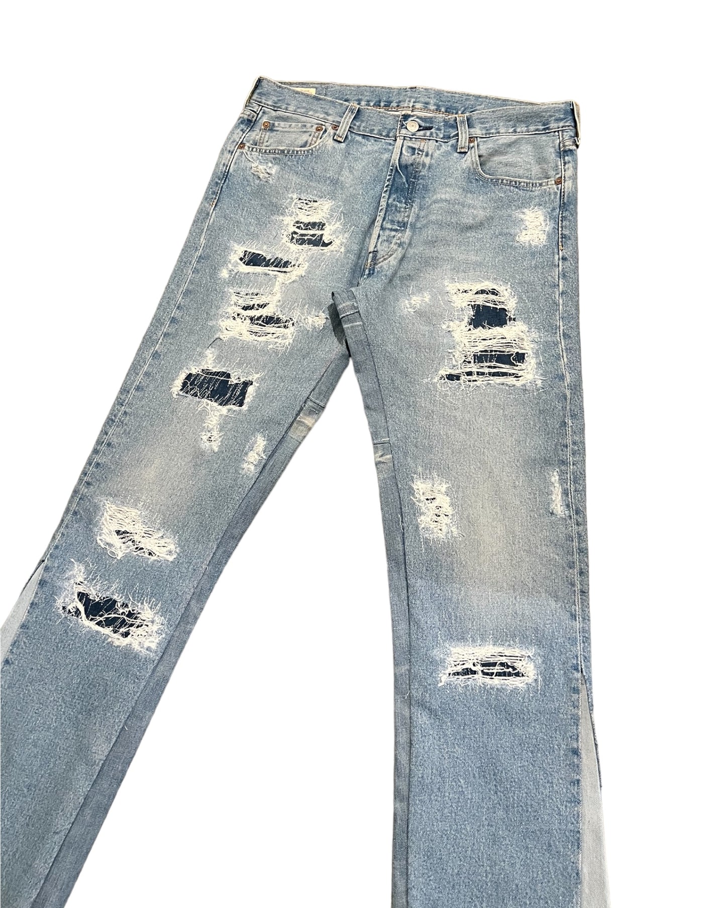 Levis 5XXs - Distressed Blue W34/L34