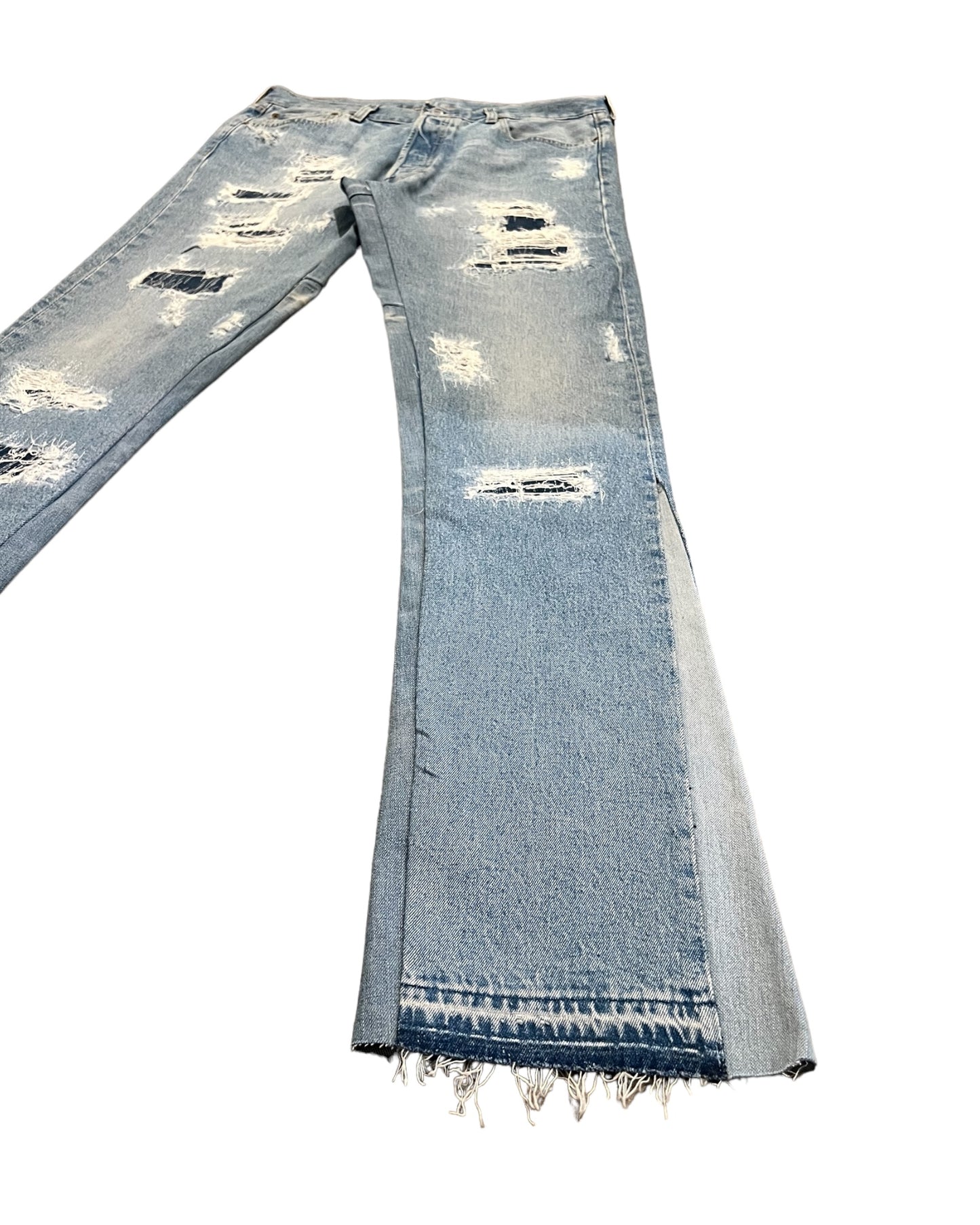 Levis 5XXs - Distressed Blue W34/L34
